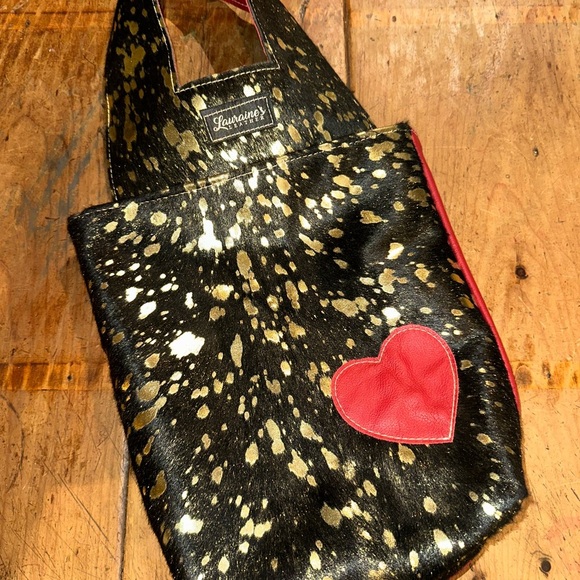 Lauraine’s HOH acid wash and leather vehicle hanging reusable trash storage bag - Picture 9 of 11